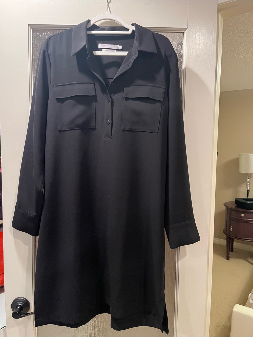 Contemporaries from Simons Black Long-Sleeve Shirt Dress